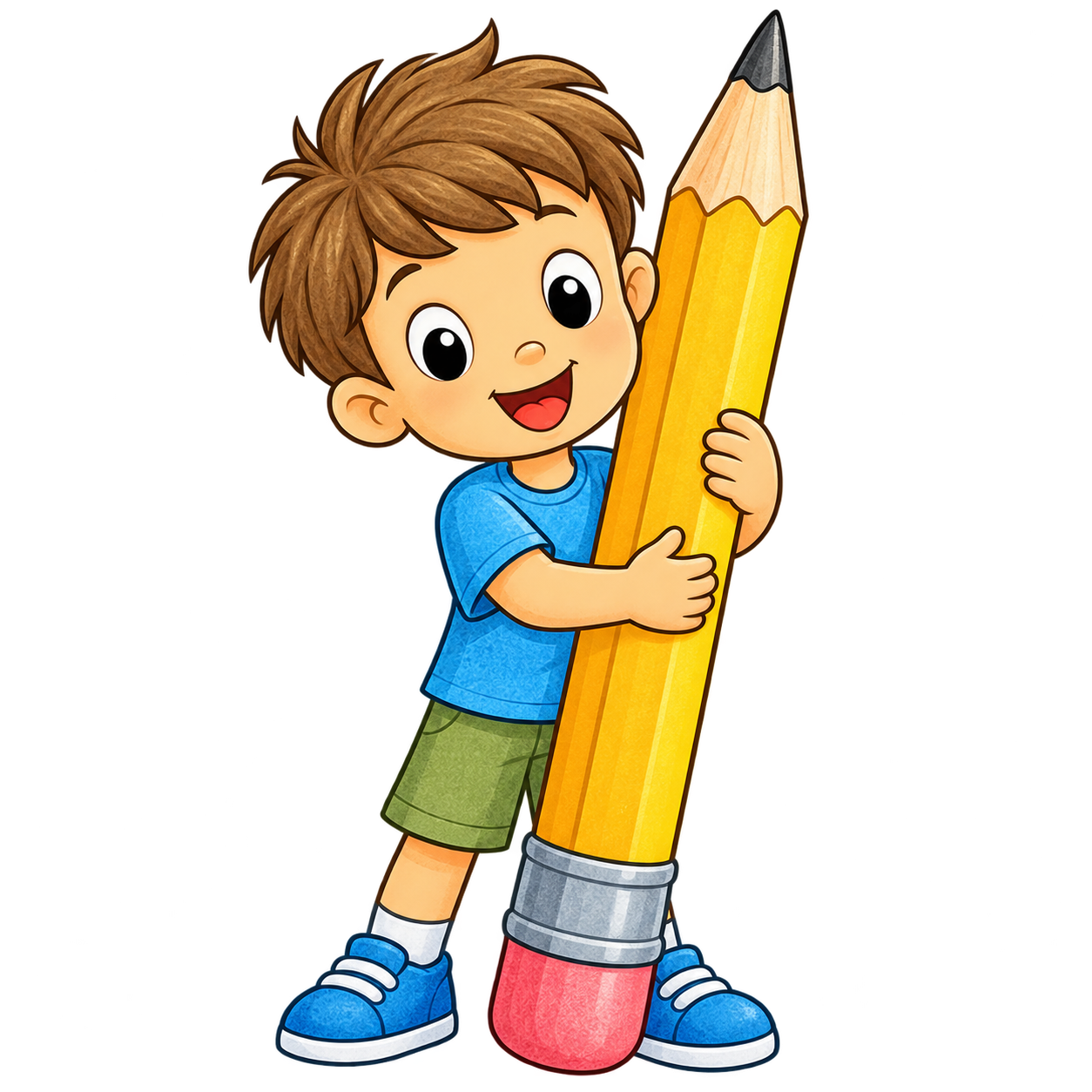 boy with pencil 
