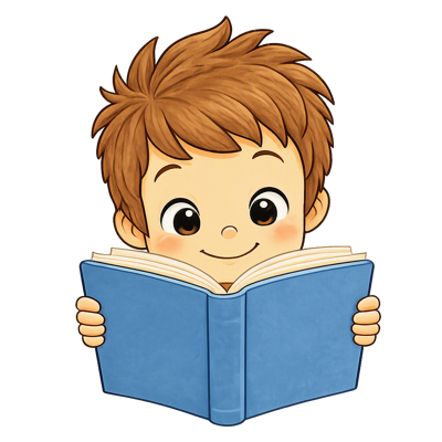 boy reading a book